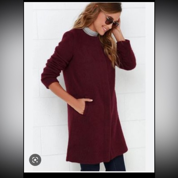 BB Dakota Regan Burgundy Coat - Picture 2 of 6